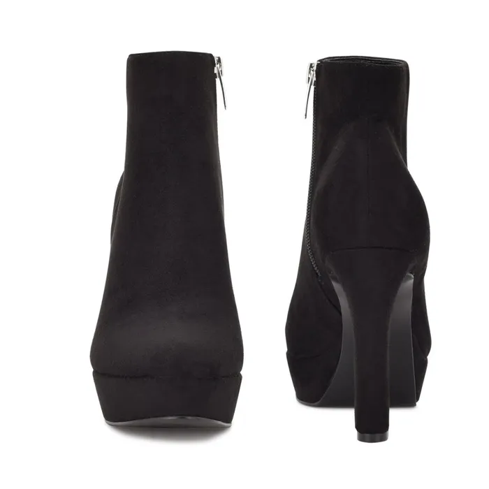 Glowup Platform Booties Black Suede Women Nine West Boots and Booties Glowup Platform Booties Black Suede Women Nine West Boots and Booties