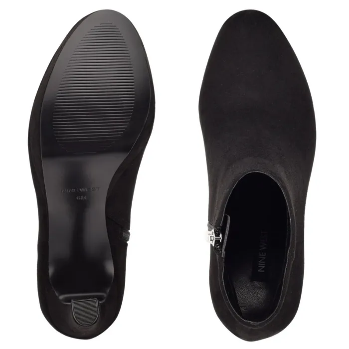 Glowup Platform Booties Black Suede Women Nine West Boots and Booties Glowup Platform Booties Black Suede Women Nine West Boots and Booties