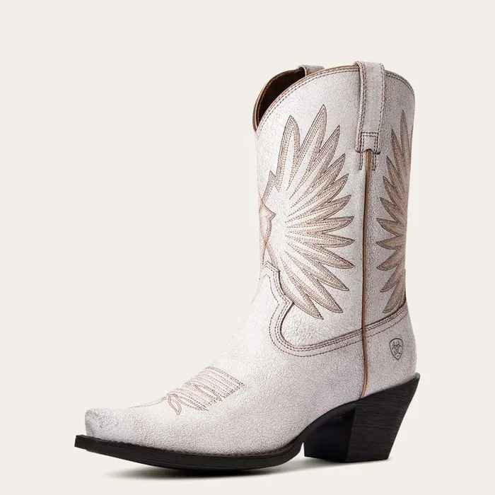 Goldie Western Boot Distressed White Women Ariat Western Boots