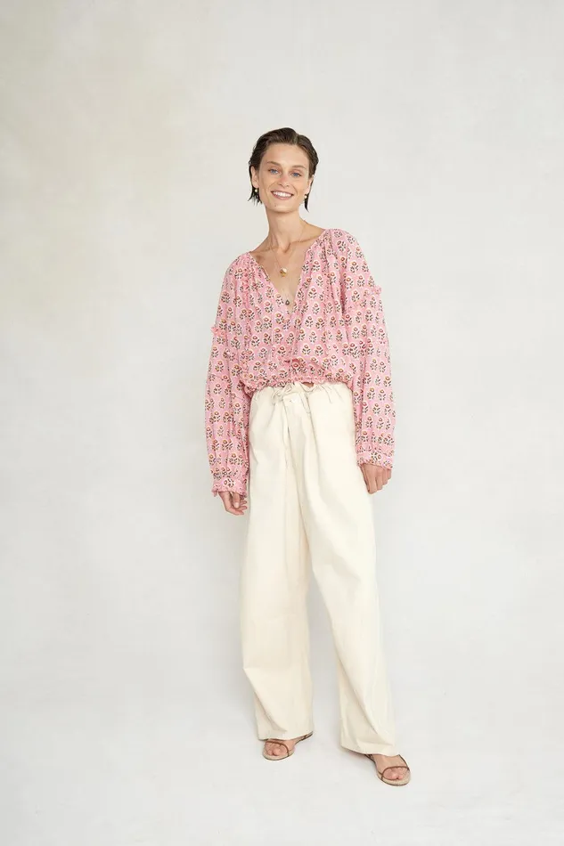 Greta Blouse Parfait Pink Women Chan Luu Tops