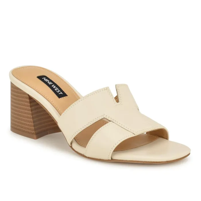 Griselda Block Heel Sandals Ivory Women Nine West Low Heel Griselda Block Heel Sandals Ivory Women Nine West Low Heel
