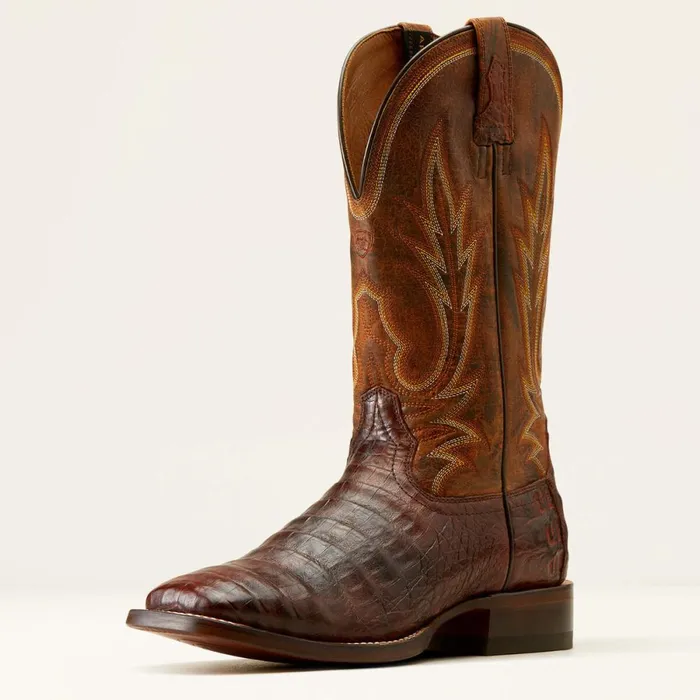 Gunslinger Cowboy Boot Dark Amber Caiman Bellyhotfire Rust Men Ariat Western Boots