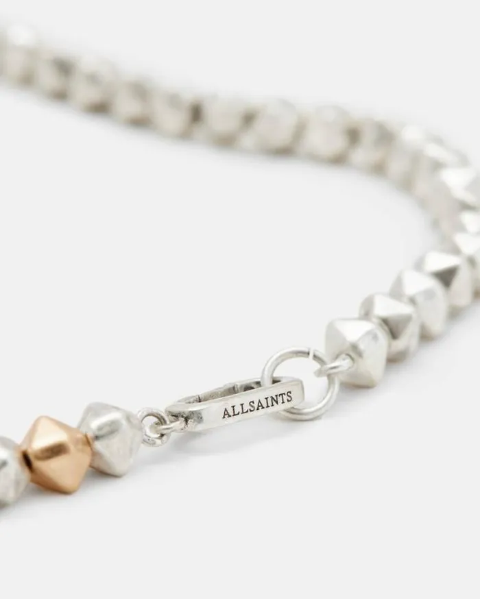 Hallie Two Tone Hexagon Beaded Necklace Wrm Slverwrm Bras Women AllSaints Jewelry Hallie Two Tone Hexagon Beaded Necklace Wrm Slverwrm Bras Women AllSaints Jewelry