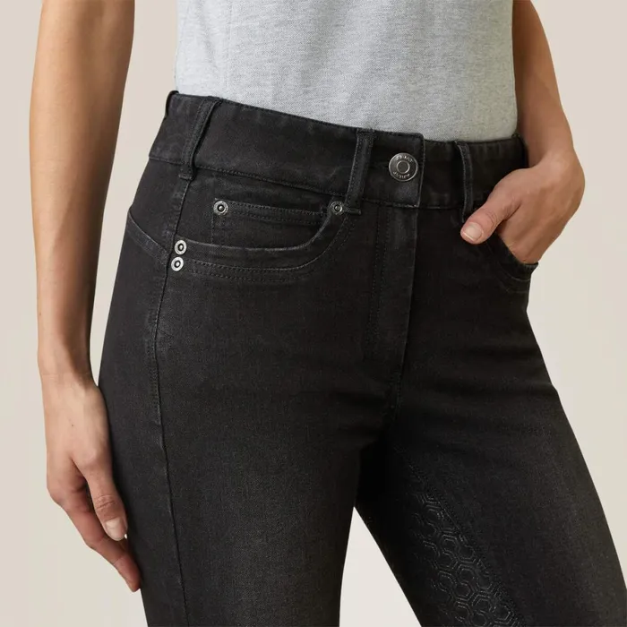 Halo B Denim Full Seat Breech Black Rinse Women Ariat Pants and Shorts Halo B Denim Full Seat Breech Black Rinse Women Ariat Pants and Shorts