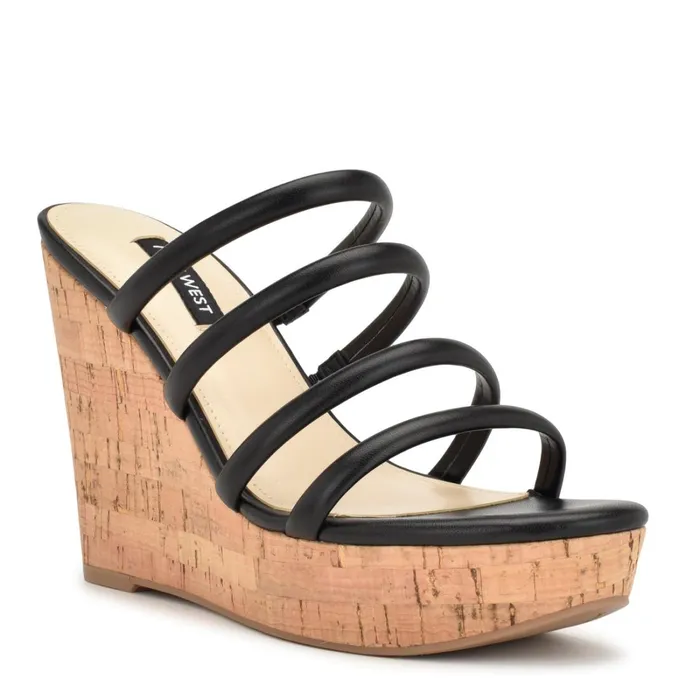 Haloway Espadrille Wedge Sandals Black Women Nine West Wedges Haloway Espadrille Wedge Sandals Black Women Nine West Wedges