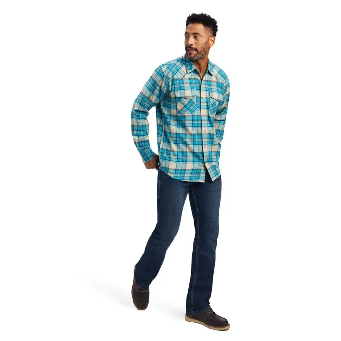 Handley Retro Fit Shirt Sylvan Teal Men Ariat Button Down Shirts Handley Retro Fit Shirt Sylvan Teal Men Ariat Button Down Shirts