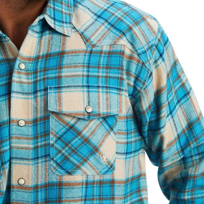 Handley Retro Fit Shirt Sylvan Teal Men Ariat Button Down Shirts Handley Retro Fit Shirt Sylvan Teal Men Ariat Button Down Shirts