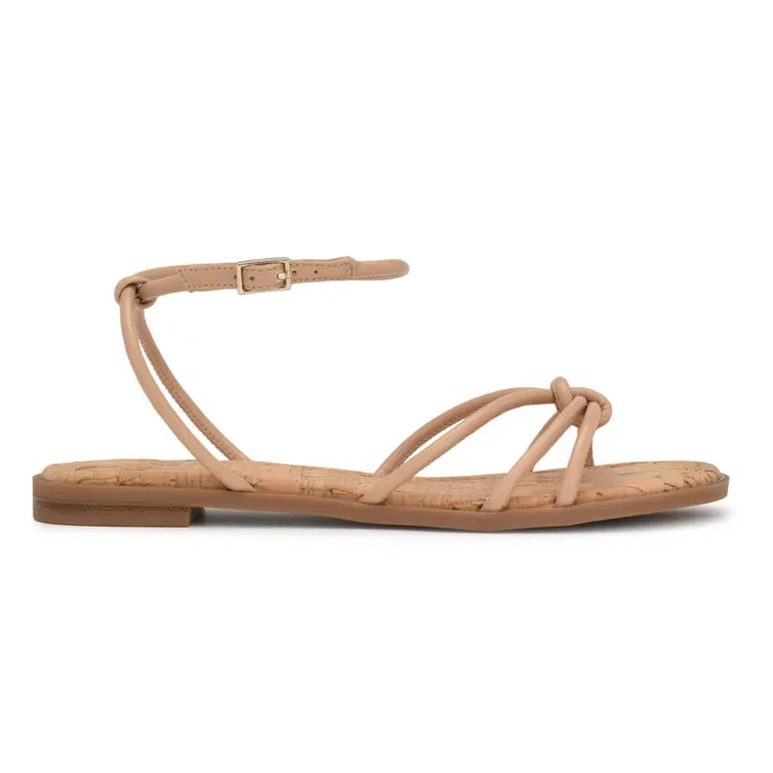 Hanklee Ankle Strap Flat Sandals Warm Blush Women Nine West Flats