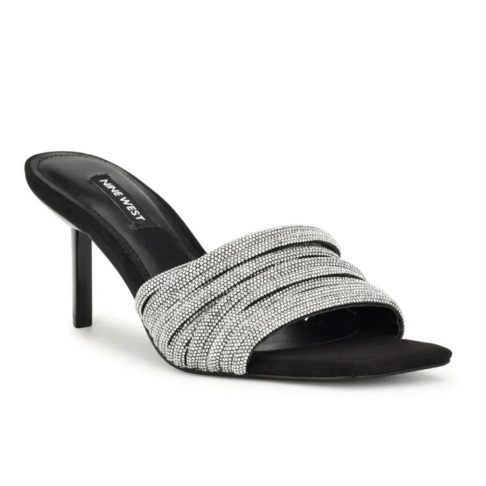Harbor Heeled Slide Sandals Blackblack Women Nine West Dress Harbor Heeled Slide Sandals Blackblack Women Nine West Dress