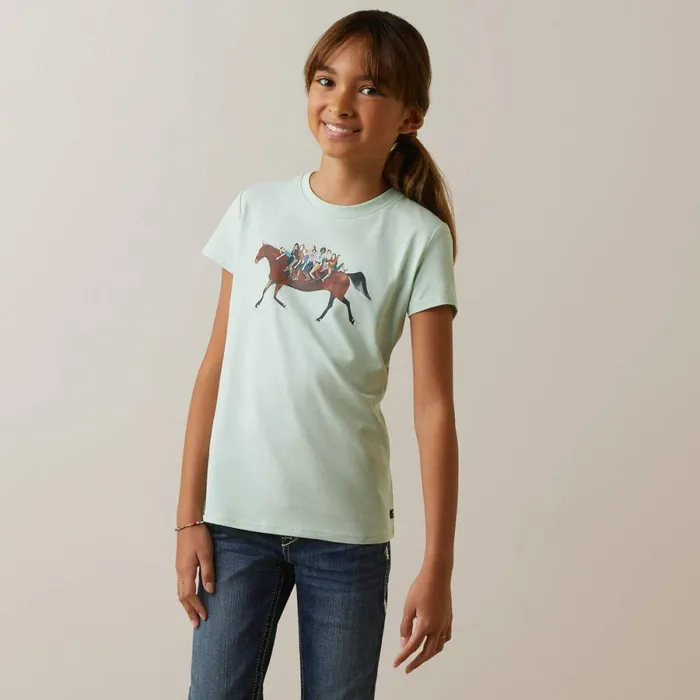 Harmony TShirt Aqua Foam Kids Ariat English Riding Clothing