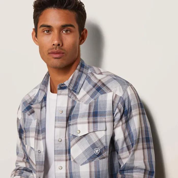 Haston Retro Fit Shirt White Asparagus Men Ariat Button Down Shirts Haston Retro Fit Shirt White Asparagus Men Ariat Button Down Shirts