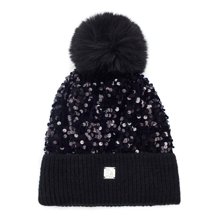 Hats Women Moda In Pelle Lexiehat Black Textile