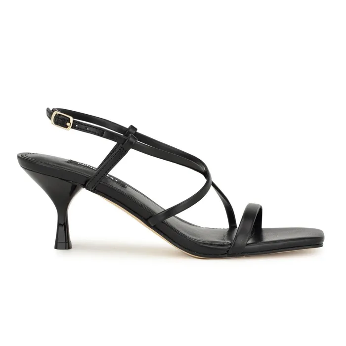 Haya Strappy Sandals Black Women Nine West Low Heel