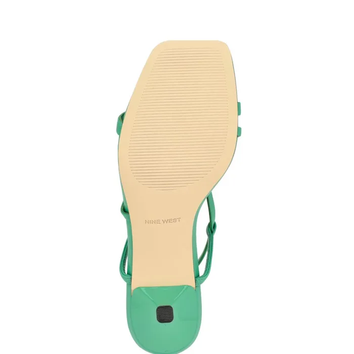 Haya Strappy Sandals Green Women Nine West Heeled Haya Strappy Sandals Green Women Nine West Heeled
