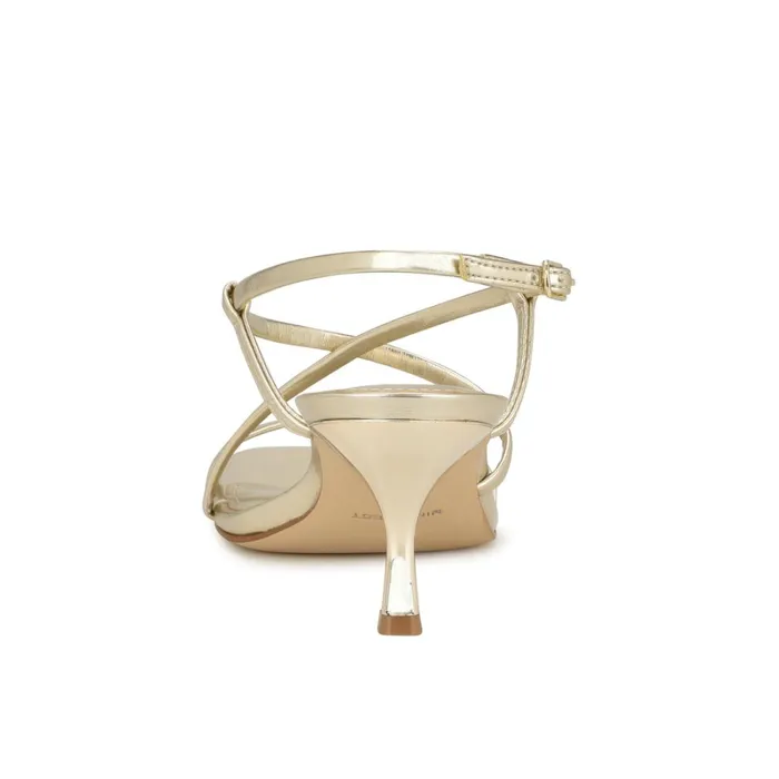 Haya Strappy Sandals Platino Women Nine West Heeled Haya Strappy Sandals Platino Women Nine West Heeled