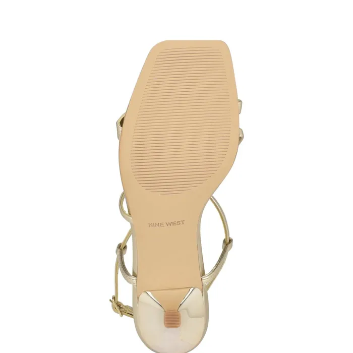 Haya Strappy Sandals Platino Women Nine West Heeled Haya Strappy Sandals Platino Women Nine West Heeled