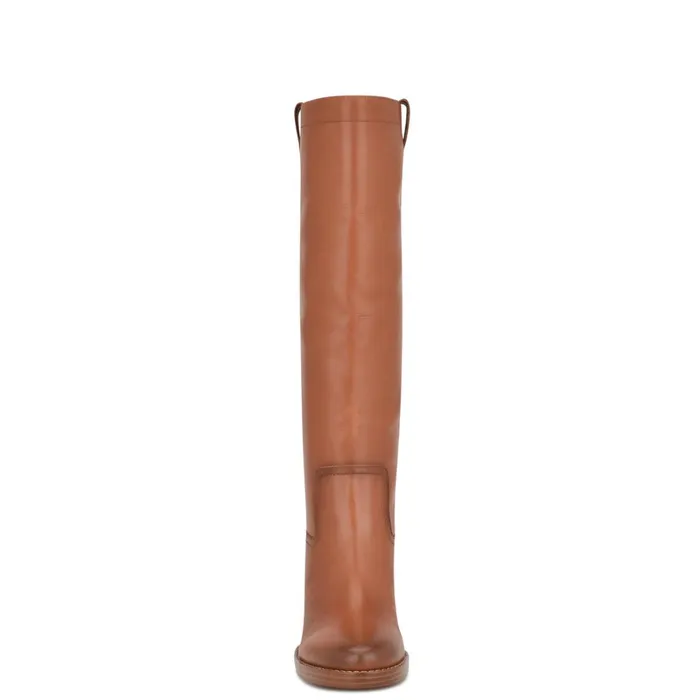 Hecee Block Heel Tailored Boots Brown Leather Women Nine West Boots and Booties Hecee Block Heel Tailored Boots Brown Leather Women Nine West Boots and Booties