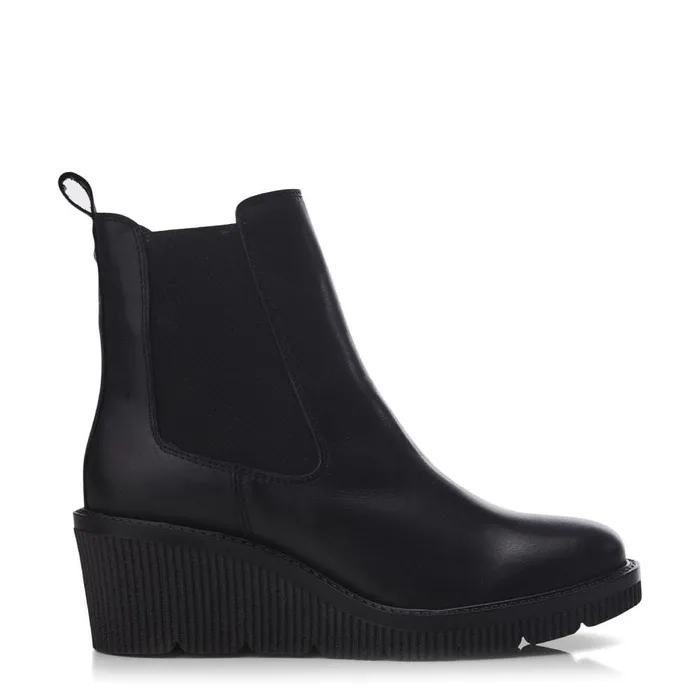 Heeled And Wedge Boots Women Moda In Pelle Audyn Jet Black Leather