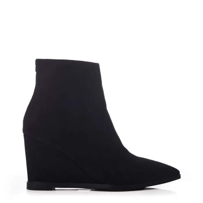 Heeled And Wedge Boots Women Moda In Pelle Nammie Black Alcantara