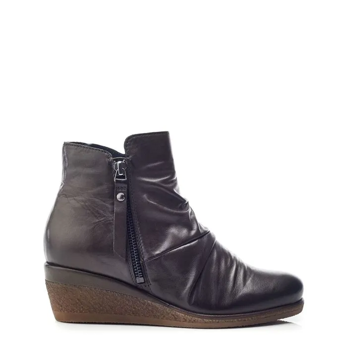 Heeled And Wedge Boots Women Moda In Pelle Olgar Khaki Leather