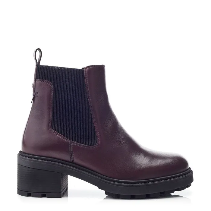 Heeled And Wedge Boots Women Moda In Pelle Oreli Burgundy Leather