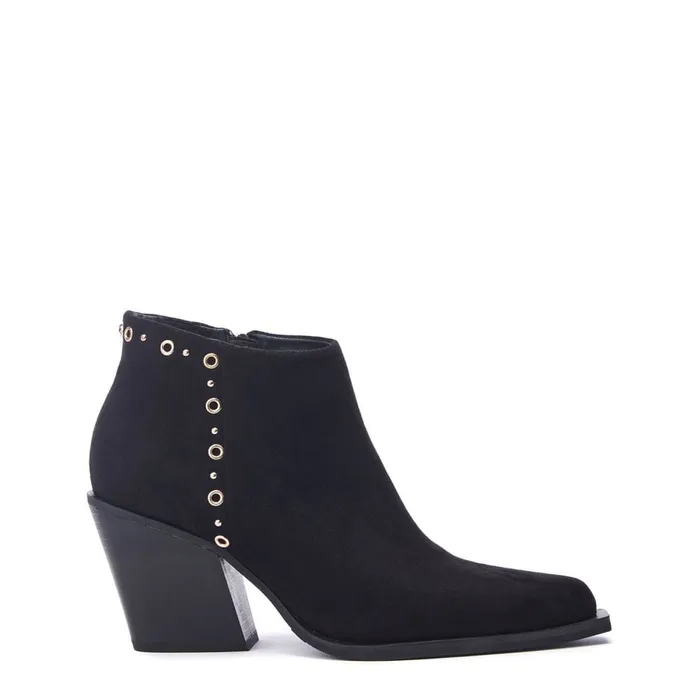 Heeled And Wedge Boots Women Moda In Pelle Penza Black Alcantara