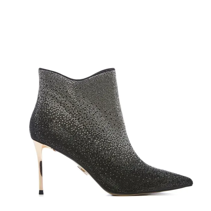 Heeled And Wedge Boots Women Moda In Pelle Yazmine Black Suede