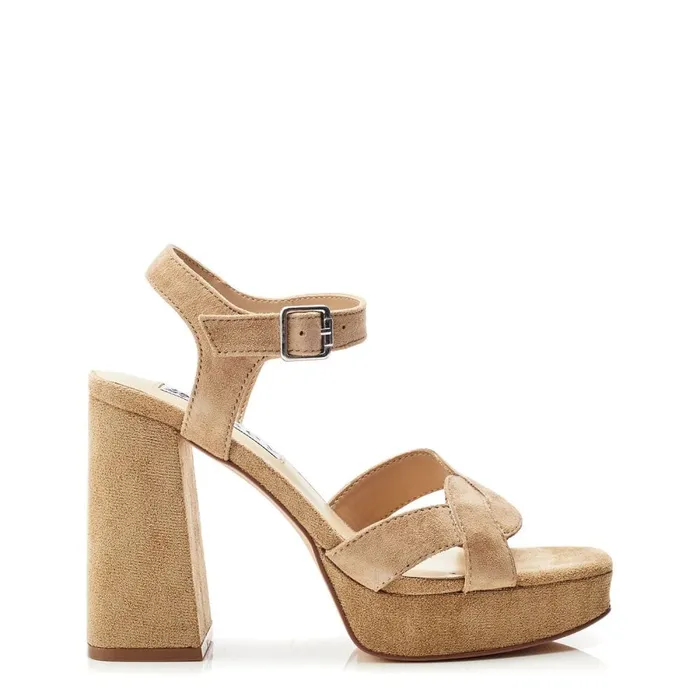 Heeled Sandals Women Moda In Pelle Bsoleful BFunsi Beige Suede