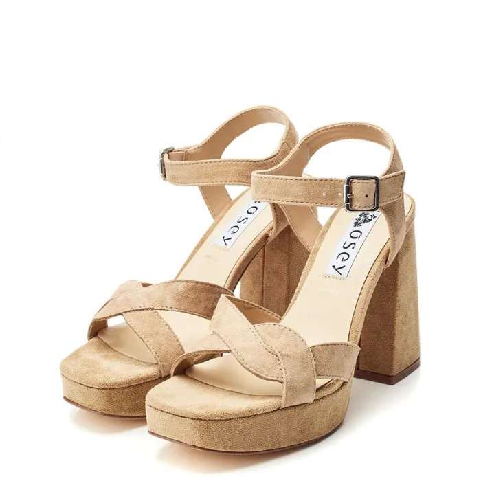 Heeled Sandals Women Moda In Pelle Bsoleful BFunsi Beige Suede