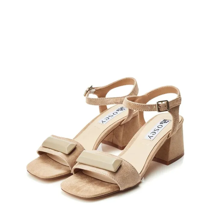Heeled Sandals Women Moda In Pelle Bsoleful BSurrey Beige Suede