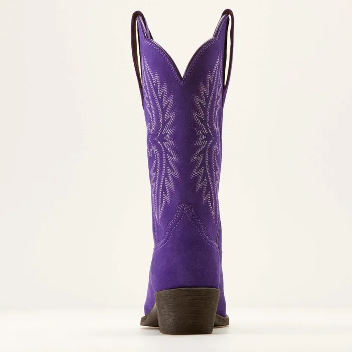 Heritage R Toe StretchFit Western Boot Violet Suede Women Ariat Western Boots Heritage R Toe StretchFit Western Boot Violet Suede Women Ariat Western Boots