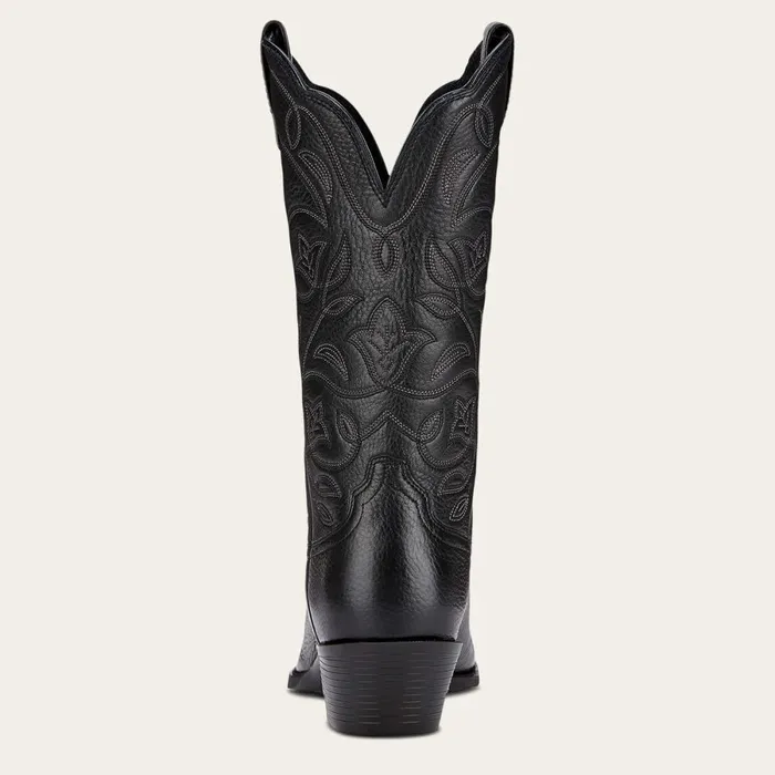 Heritage R Toe Western Boot Black Deertan Women Ariat Western Boots