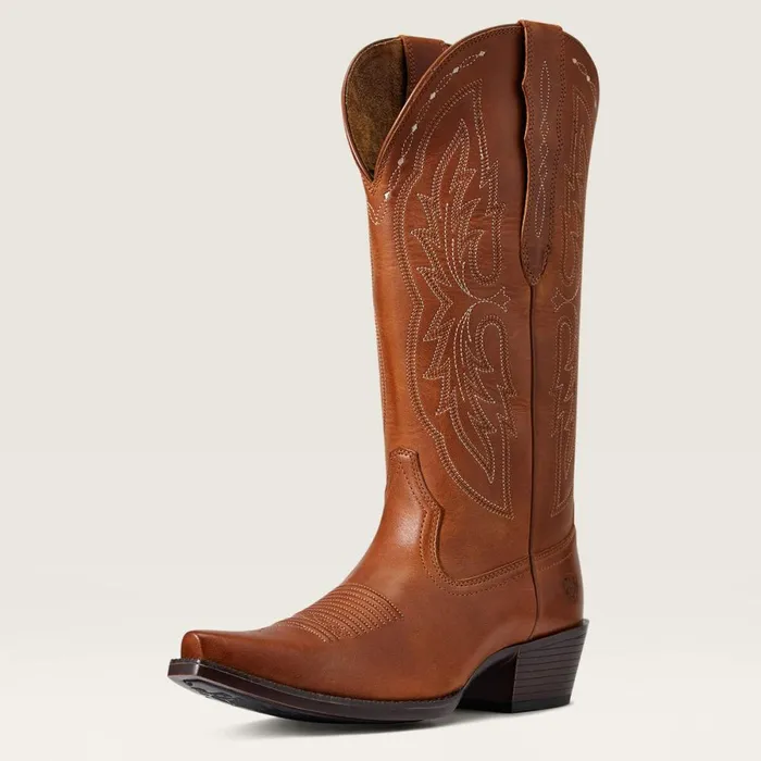 Heritage X Toe Elastic Wide Calf Western Boot Treasured Tan Women Ariat Western Boots