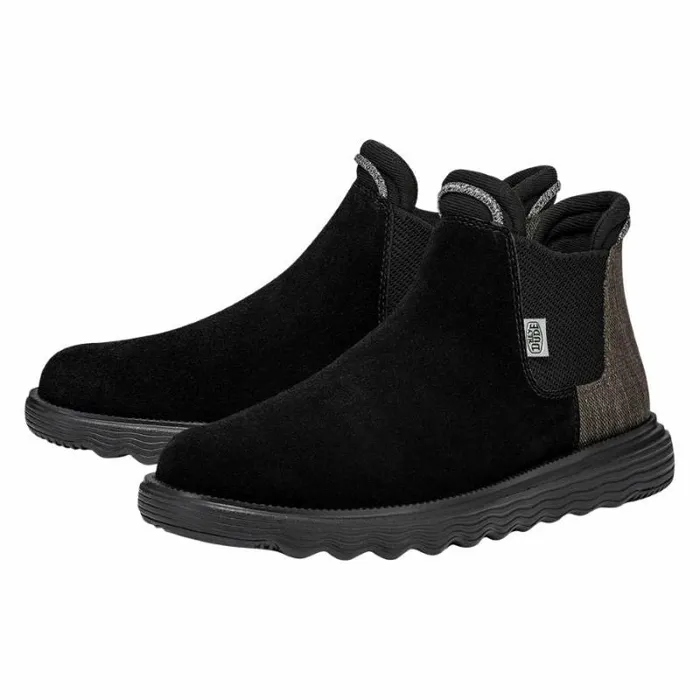 Hey Dude Boots Branson Boot Suede Women Blackblack 8211 Women Hey Dude Boots Branson Boot Suede Women Blackblack 8211 Women