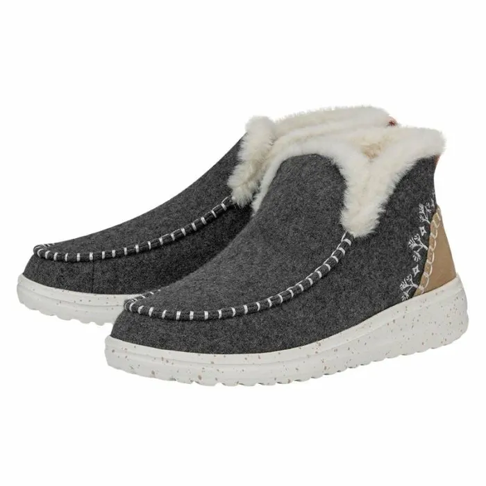 Hey Dude Boots Denny Wool Faux Shearling Grey 8211 Women Hey Dude Boots Denny Wool Faux Shearling Grey 8211 Women