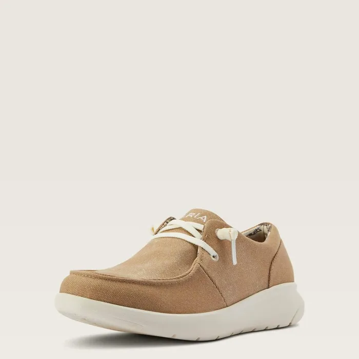 Hilo Washed Tan Canvas Women Ariat Shoes and Sneakers