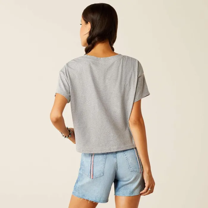 Homespun Flag TShirt Heather Grey Women Ariat TShirts and Tops Homespun Flag TShirt Heather Grey Women Ariat TShirts and Tops