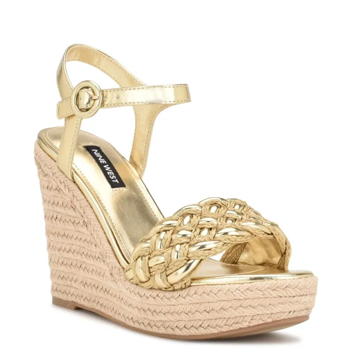 Hosana Espadrille Wedge Sandals Platino Women Nine West Wedges Hosana Espadrille Wedge Sandals Platino Women Nine West Wedges