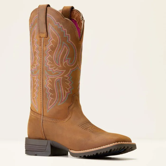 Hybrid Ranchwork Western Boot Distressed Tan Women Ariat Western Boots Hybrid Ranchwork Western Boot Distressed Tan Women Ariat Western Boots