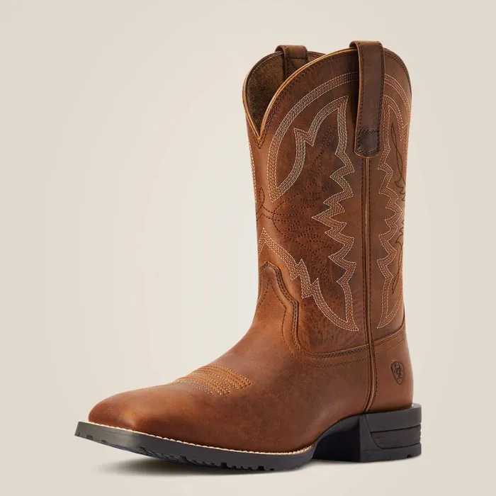 Hybrid Ranchwork Western Boot Thatch Brown Men Ariat Western Boots