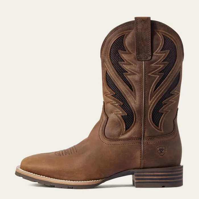 Hybrid VentTEK Western Boot Distressed Tan Men Ariat Western Boots Hybrid VentTEK Western Boot Distressed Tan Men Ariat Western Boots