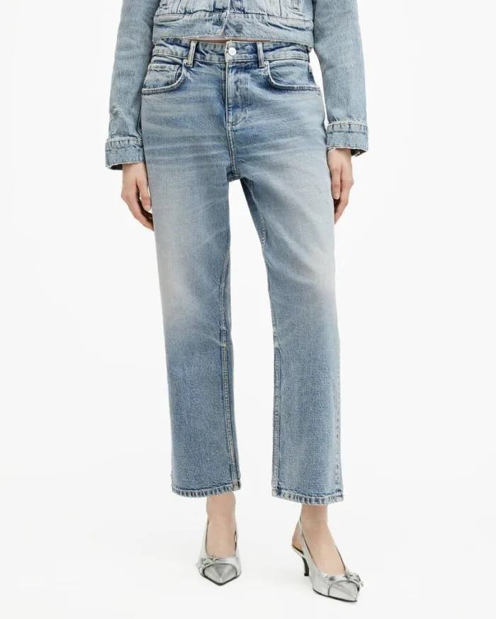 Ida Cropped Straight Denim Jeans Vintage Indigo Women AllSaints Pants and Leggings Ida Cropped Straight Denim Jeans Vintage Indigo Women AllSaints Pants and Leggings