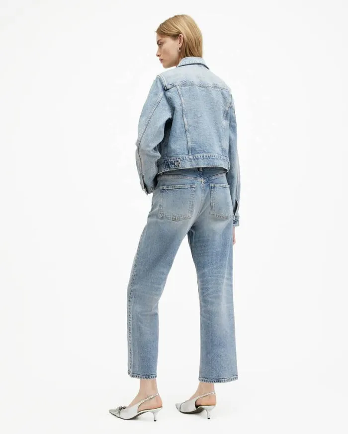 Ida Cropped Straight Denim Jeans Vintage Indigo Women AllSaints Pants and Leggings Ida Cropped Straight Denim Jeans Vintage Indigo Women AllSaints Pants and Leggings