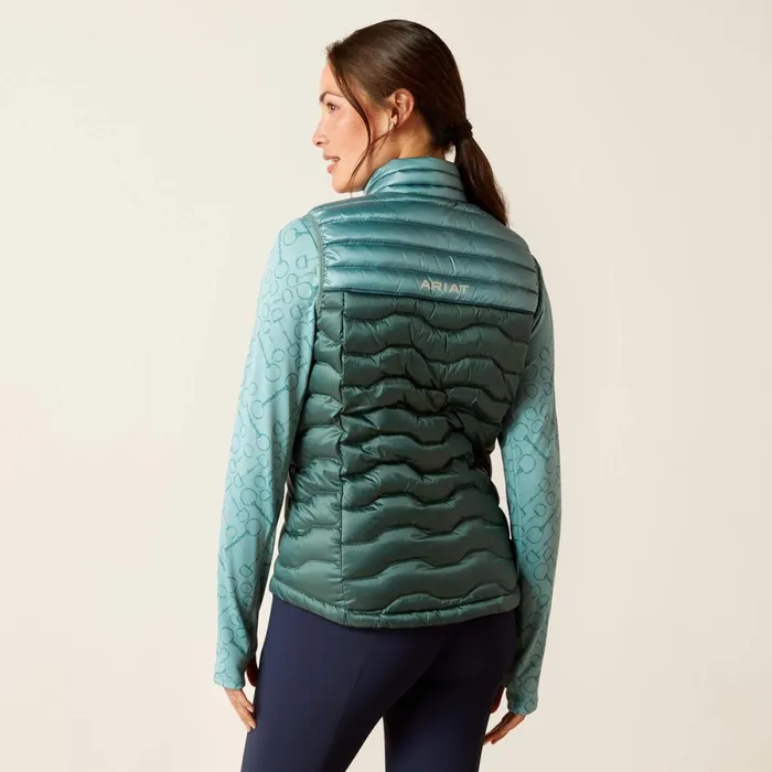 Ideal Down Vest Iridescent Arcticsilver Pine Women Ariat Jackets and Vests Ideal Down Vest Iridescent Arcticsilver Pine Women Ariat Jackets and Vests