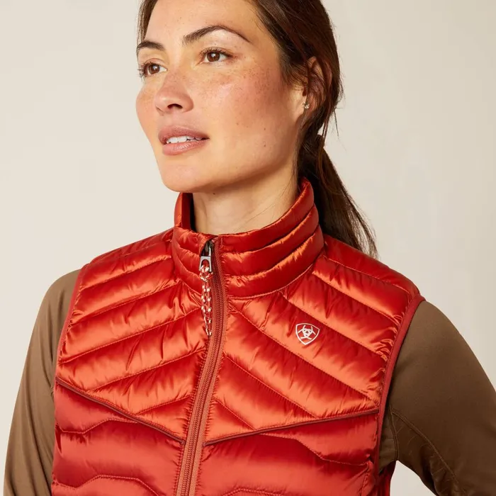 Ideal Down Vest Iridescent Red Ochreburnt Bri Women Ariat English Riding Ideal Down Vest Iridescent Red Ochreburnt Bri Women Ariat English Riding