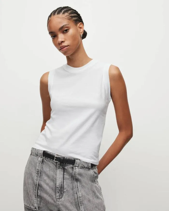 Imogen Tank Optic White Women AllSaints Tops and Shirts