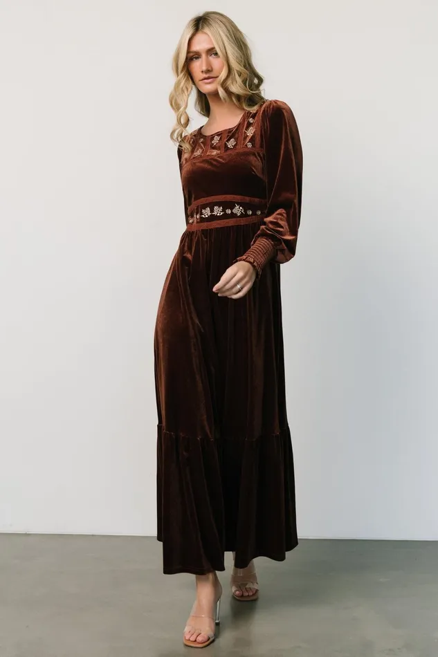 Ingrid Velvet Maxi Dress Chocolate Women Baltic Born Mother Of The Bride Ingrid Velvet Maxi Dress Chocolate Women Baltic Born Mother Of The Bride