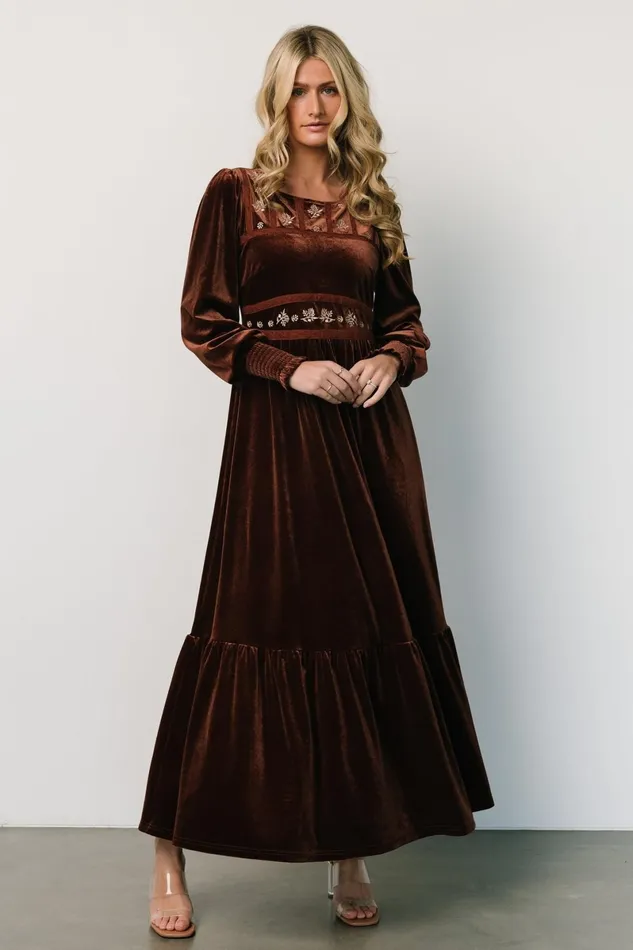 Ingrid Velvet Maxi Dress Chocolate Women Baltic Born Mother Of The Bride Ingrid Velvet Maxi Dress Chocolate Women Baltic Born Mother Of The Bride