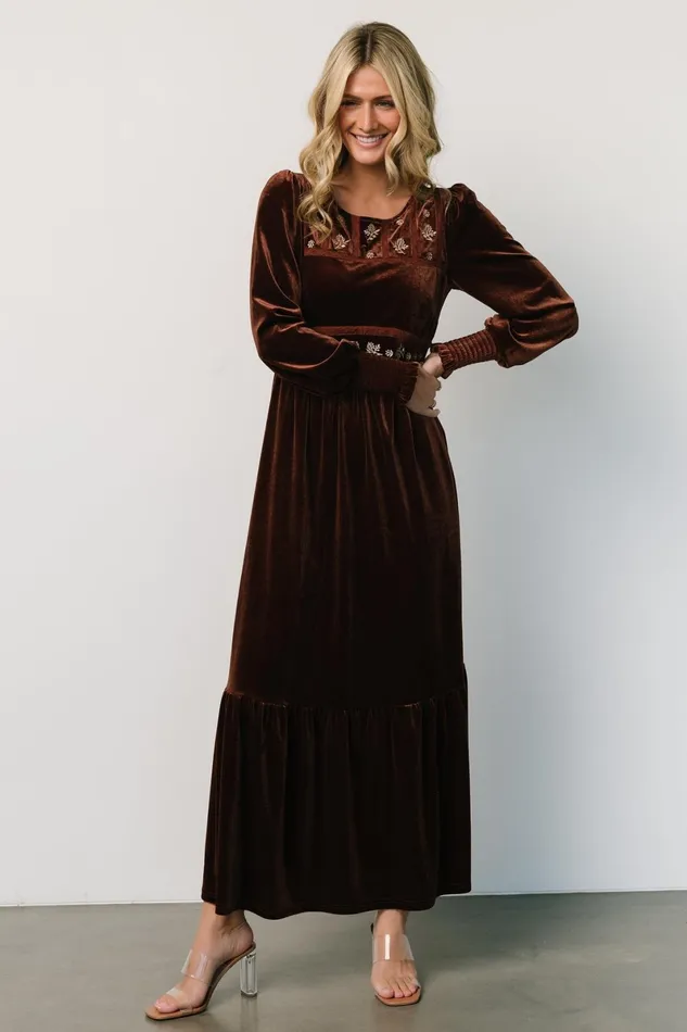 Ingrid Velvet Maxi Dress Chocolate Women Baltic Born Mother Of The Bride Ingrid Velvet Maxi Dress Chocolate Women Baltic Born Mother Of The Bride