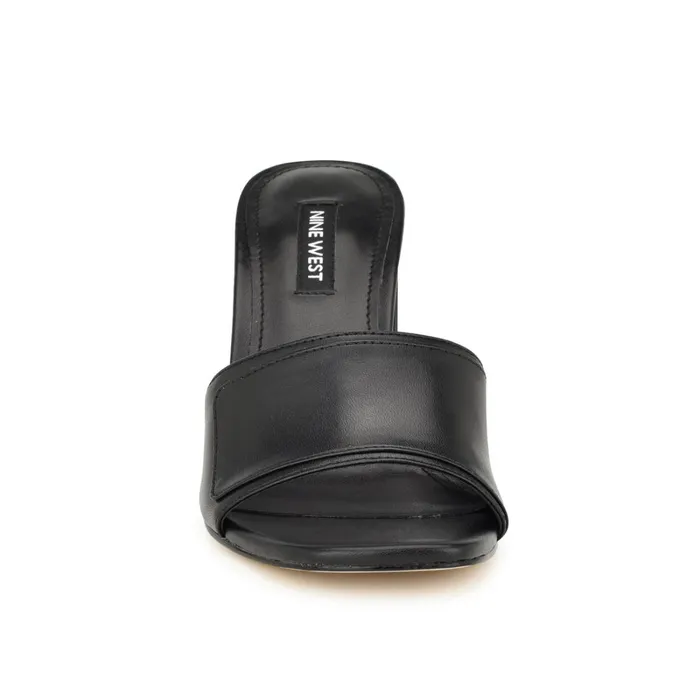 Iriss Slide Sandals Black Women Nine West Heeled